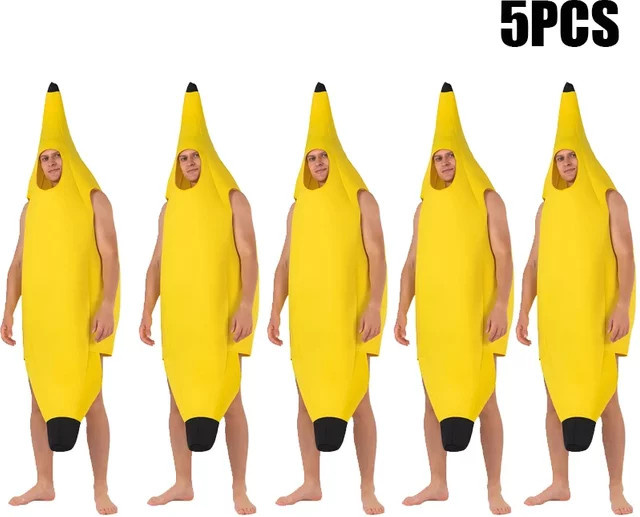ZOBOTT Banane Cosplay Kostüm Anzug, Gelb, Obst, Unisex - Bild 1