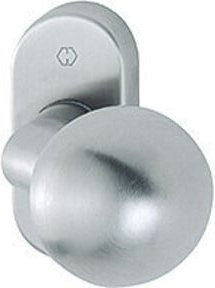 HOPPE FH-Knopf auf Rosette FS-E50G/55 in Edelstahl matt Silber - Bild 1