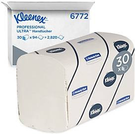 Kleenex Handtücher Ultra 6772, 2-lagig, Interfold-Faltung, 30 Packungen à 94 Tücher, weiß - Bild 1