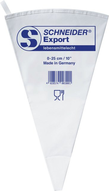 Schneider Spritzbeutel aus Baumwolle, weiß, Länge: 25 cm - Bild 1
