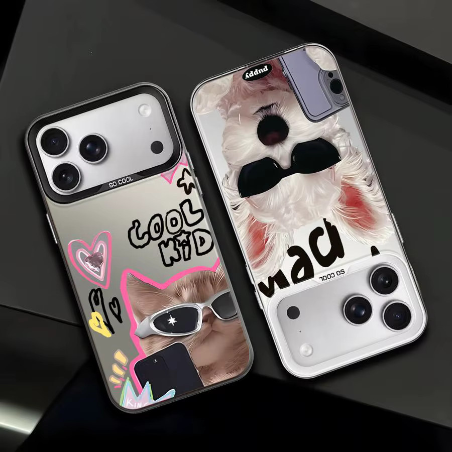 Transparente Handyhülle mit süßem Hunde- und Katzen-Design für Apple iPhone 16 15 14 13 12 11 Pro Max Plus XR XS und Air - Bild 4