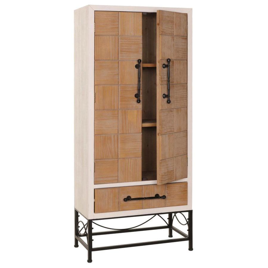 MCW Hochschrank N30 aus Massivholz und MDF in Weiß-natur mit Türen und Schubladen, B/T/H: 72 x 41 x 167 cm - Bild 2