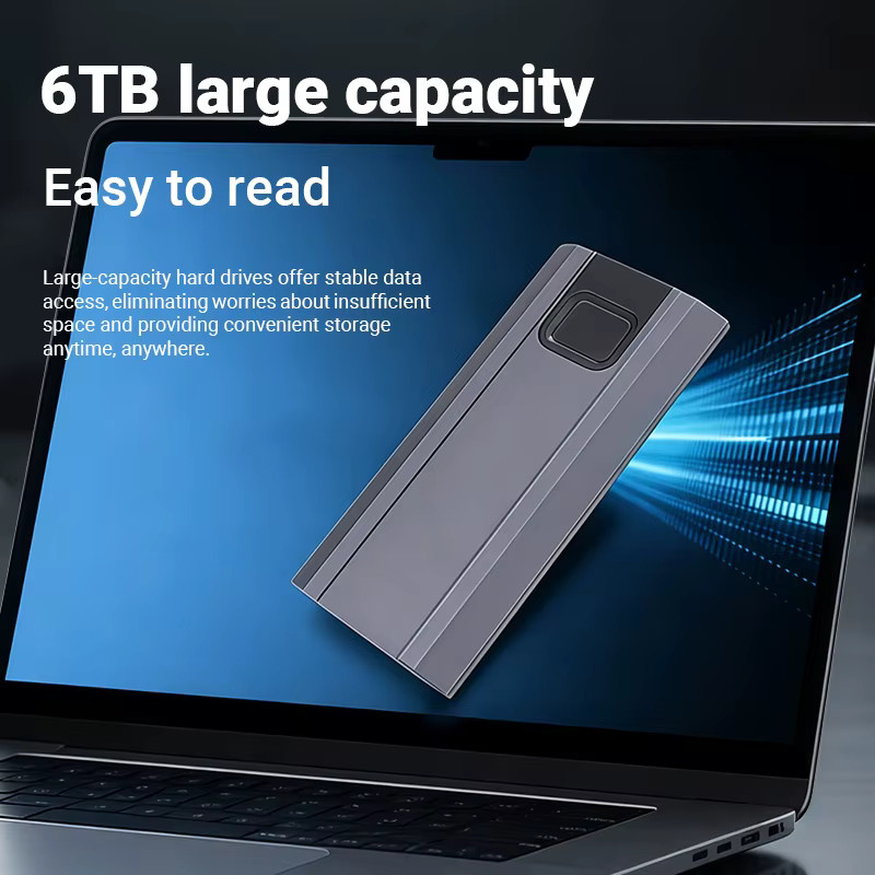 WALRAM M.2 NGFF SSD-Gehäuse aus Aluminiumlegierung in Grau mit USB 3.1 Typ-C-Adapter für bis zu 6 TB SATA SSDs - Bild 4