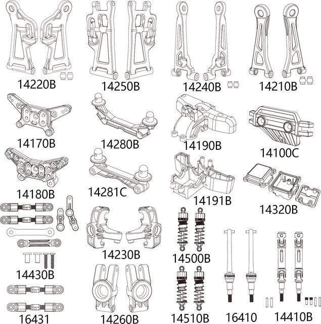MJX Hyper Go 14209 14210 Ersatzteile, Fahrzeuge, Zubehör - Bild 1