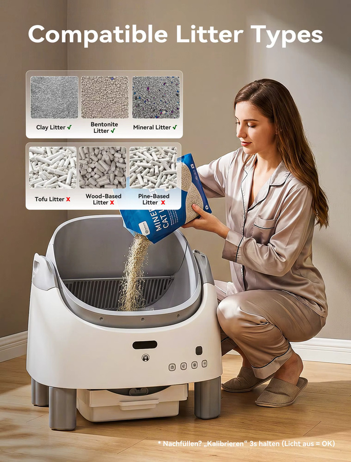 Amicura X1 Max Smarte Automatische Katzentoilette in Weiß – Geräuscharme App-gesteuerte Elektrische Selbstreinigende Katzentoilette mit Geruchsbeseitigung - Bild 2