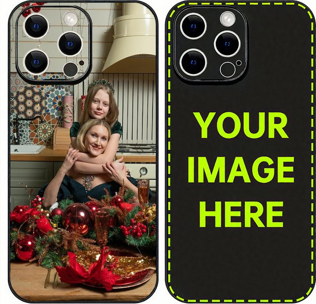Individuelle Silikonhülle für dein iPhone mit Foto-Option in Weiß oder Mehrfarbig - Bild 1
