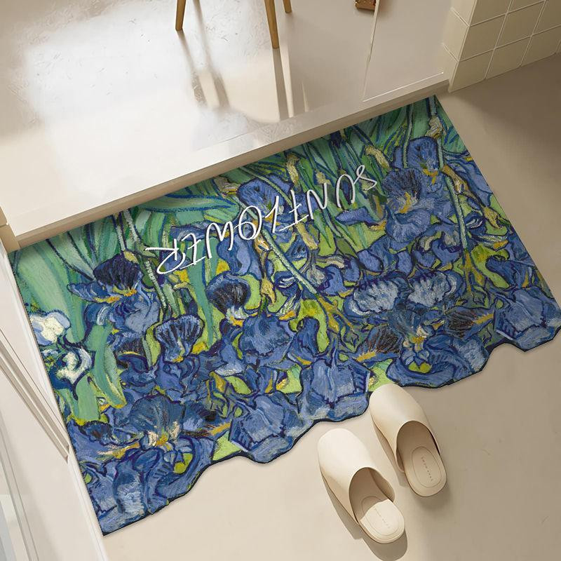 Rutschfeste Badezimmer Saugmatte von Yiran Furniture mit Blumenmuster in Mehrfarbig, B/B: 40 x 60 cm - Bild 1