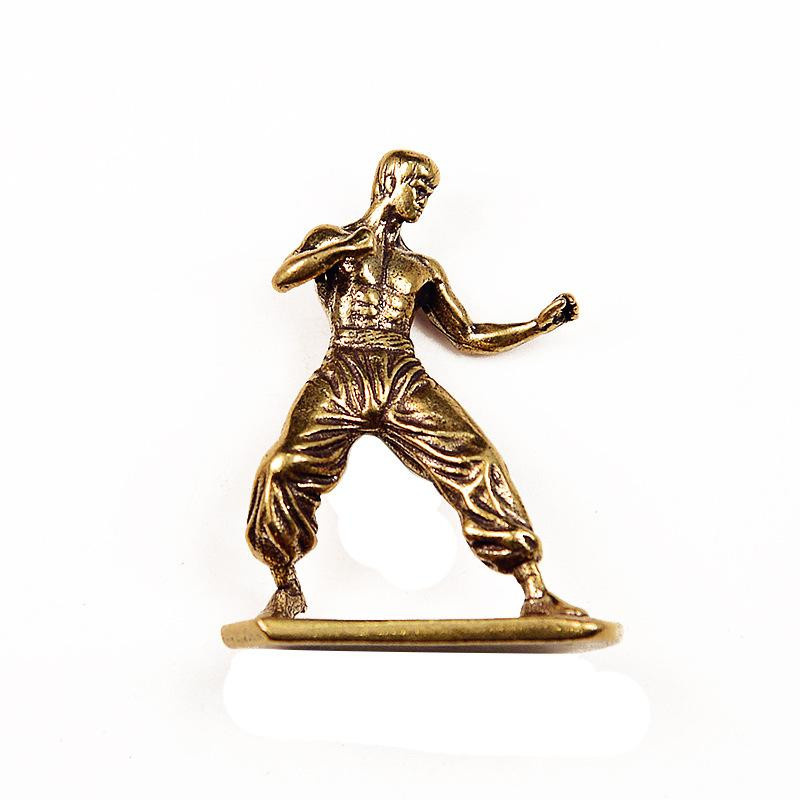 Freedom BABY Kung Fu Kid Messing Ornament in Gold für deine Heimdekoration - Bild 2