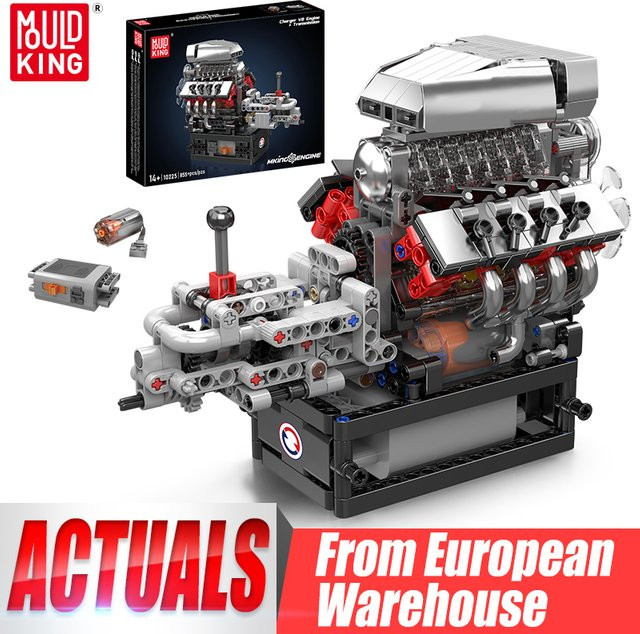 Mould King Technisches Automodell-Spielzeug, V8-Motor + Getriebe, ab 14 Jahren - Bild 1