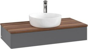V&B Waschtischunterschrank Antao ohne Frontstruktur in Weiß, B/T/H: 100 x 50 x 19 cm - Bild 1