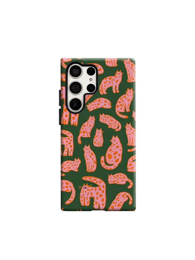 Potdemiel Handyhülle mit lustigem Retro-Katzen-Design und Punkten für Samsung Galaxy S26 S25 S24 S23 Ultra Plus, stoßfest und robust, Mehrfarbig - Bild 6