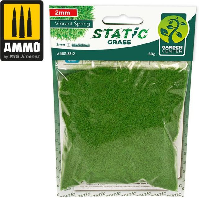 AMMO by MIG Jimenez Static Grass, Vibrant Spring, 2mm, Grün - Bild 1