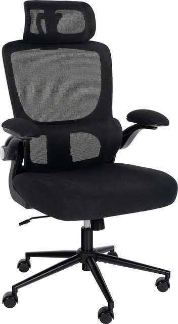 CLP Bürostuhl Newberg ergonomischer Schreibtischstuhl mit Netzbezug in Weiß, höhenverstellbar und drehbar, belastbar bis 135 kg - Bild 1