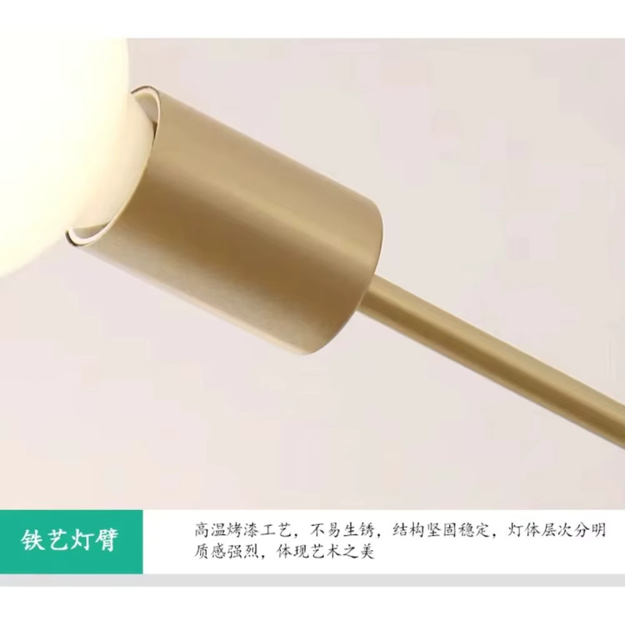 JOYINLED Pendelleuchte Nordic Minimalist in Gold/Messing für Schlafzimmer, Wohnzimmer und Esszimmer - Bild 2