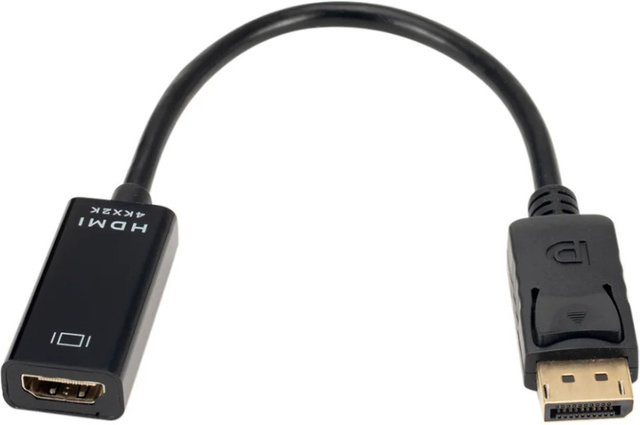 PzzPss DisplayPort zu HDMI Adapter Konverter in Schwarz für 4K und 1080P Video und Audio zur Verbindung von PC, Laptop oder TV - Bild 1