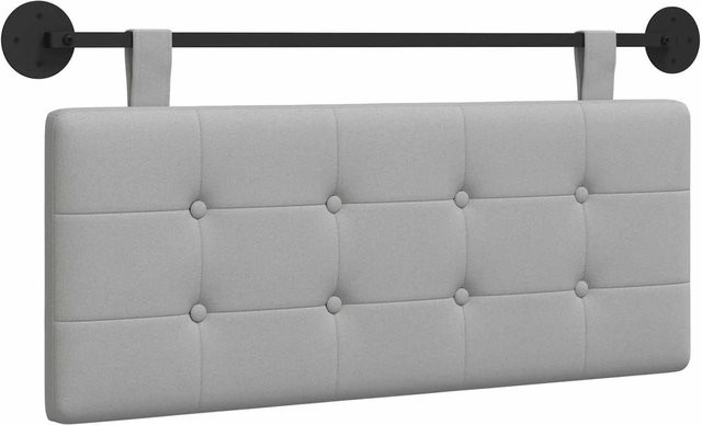 vidaXL Wandmontiertes gepolstertes Paneel aus Stoff in Grau, B: 110,0 cm, H: 55,0 cm, T: 5,0 cm - Bild 1