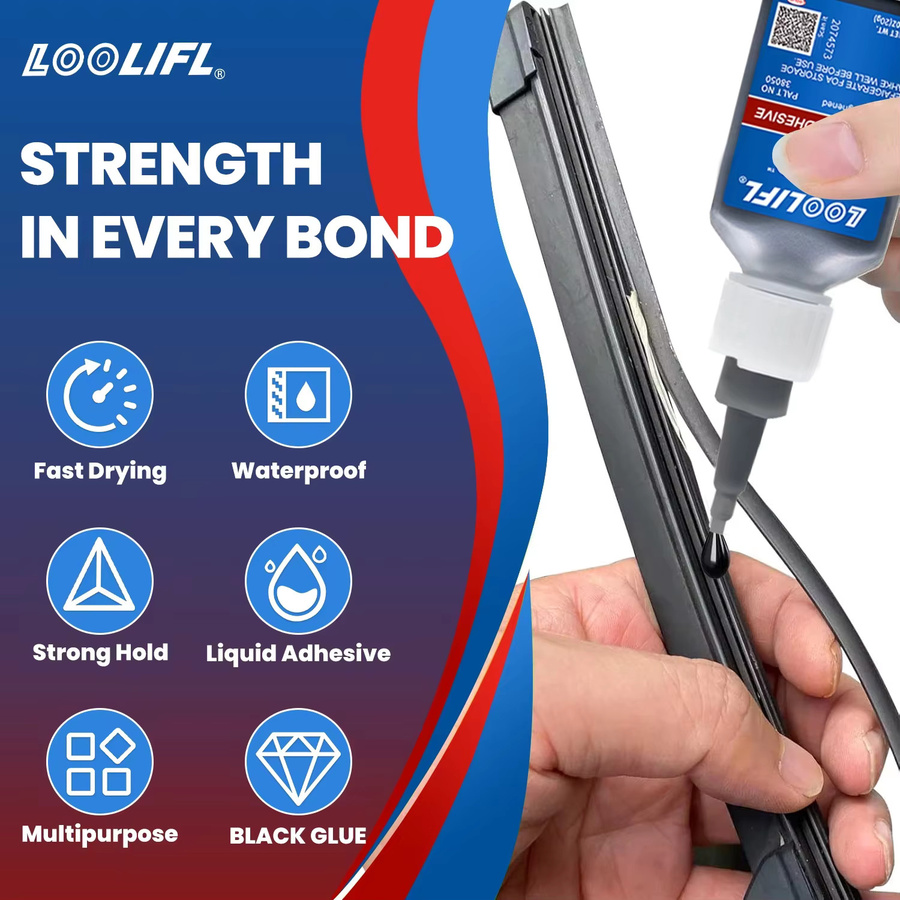 LOOLIFL Cyanacrylat-Klebstoff 20g, hochtemperaturbeständig und schlagfest, ideal für Kunststoff, Metall und Gummi zur Reparatur von Autokarosserien und Stoßstangen - Bild 2
