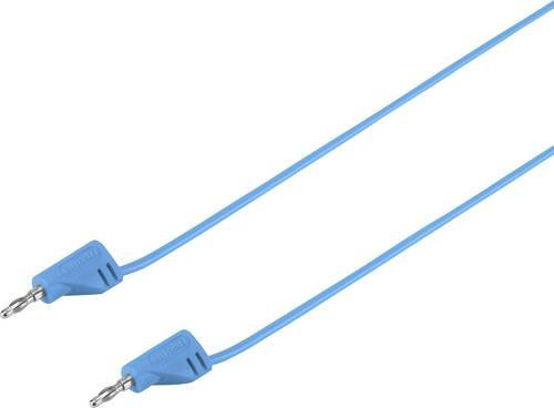 Voltcraft MSB-200 Messleitung mit 2mm Lamellenstecker in Blau, Länge: 0,90 m - Bild 1
