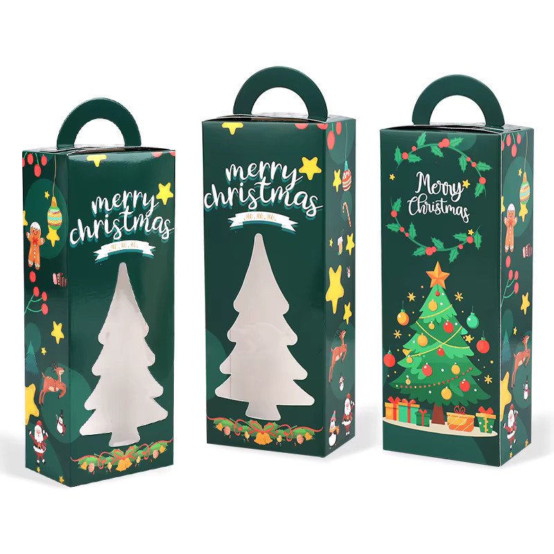 6 Stück ZQNYCY Geschenkboxen aus Papier mit grünem Weihnachtsmotiv für deine Weihnachtsgeschenkverpackungen - Bild 7