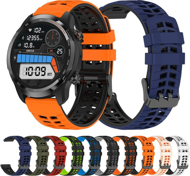Uhrenarmband Silikon, 22 mm, Bunt, Unisex - Bild 1