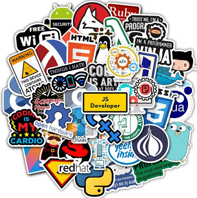 Rspctou Programmiersprachen-Software Internet-Aufkleber, Cartoon-Sticker - Bild 1