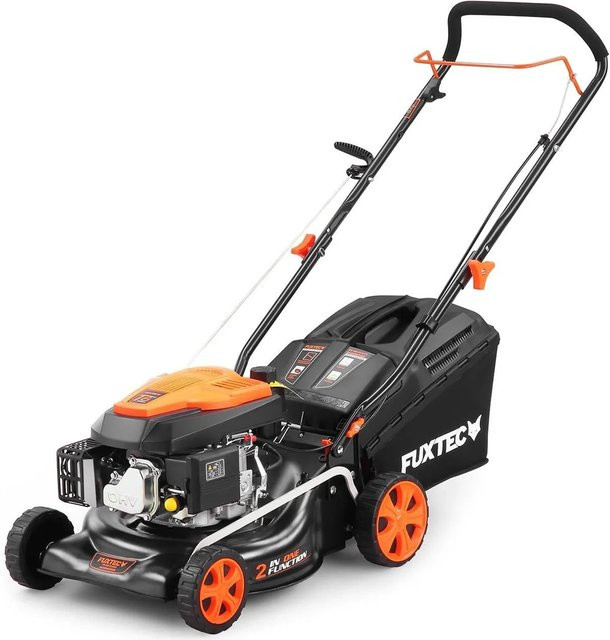 FUXTEC FX-RM4346ECO Benzinmäher in Schwarz mit 42 cm Schnittbreite und 40 l Fangkorb - Bild 1