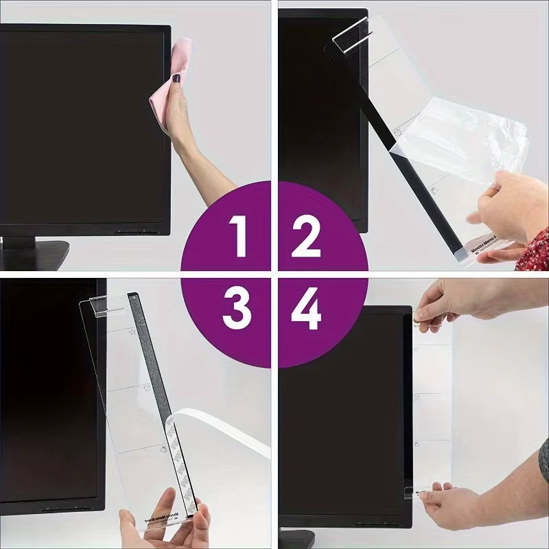 Transparentes Computermonitor-Memoboard aus Kunststoff zur Organisation deines Home-Offices - Bild 5