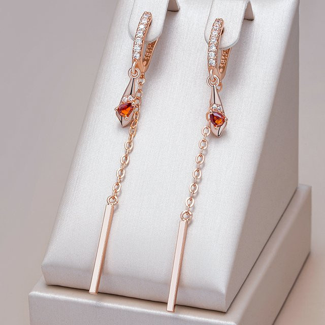 Kinel Ohrringe, 585 Gold, Roségold, Zirkonia, Damen - Bild 1