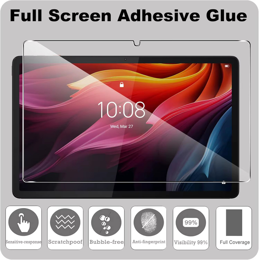 Lenovo Tab K11 Plus (11,45 Zoll) 2024 Displayschutzfolie aus gehärtetem Glas, 9H, ultraklar und transparent - Bild 2