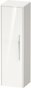 Duravit Halbhochschrank D-Code in Weiß Hochglanz mit Glastüren und 2 Einlegeböden, B/T/H: 40 x 36 x 132 cm - Bild 1