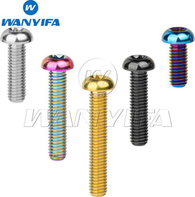 Wanyifa Titanschraube M6 mit T30 Torx-Kopf in Grau und Mehrfarben für Motorrad und Fahrrad - Bild 1