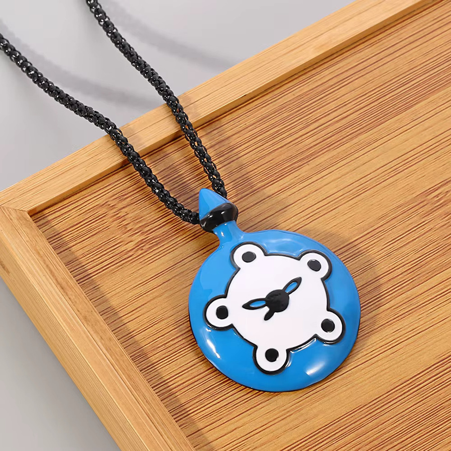 TAKARA TOMY Taschenuhr-Halskette, Emaille, Blau, Unisex - Bild 3