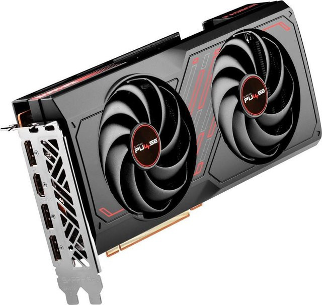Sapphire Pulse AMD Radeon RX 7600 Grafikkarte 8GB GDDR6 Black PCIe x8 mit HDMI und DisplayPort - Bild 1
