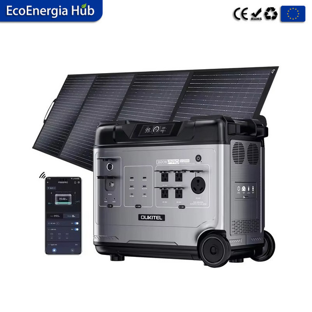 OUKITEL P5000 PRO Tragbare Powerstation 4000W 5120Wh Solarstromgenerator mit LiFePO4 Akku in Grau - Bild 1