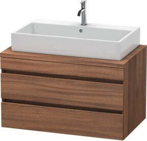 Duravit Waschtischunterschrank DuraStyle in Nussbaum Natur, Wandmontage, B/T/H: 90 x 54,8 x 51,2 cm - Bild 1