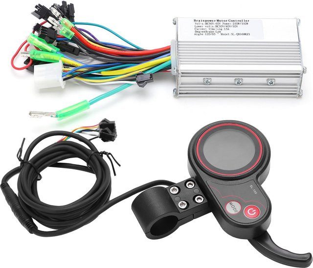 Igeteck Bürstenloser Controller mit LED-Anzeigebildschirm, Wasserdichter Geschwindigkeitsregler für Elektrofahrrad und Roller, Grau - Bild 1