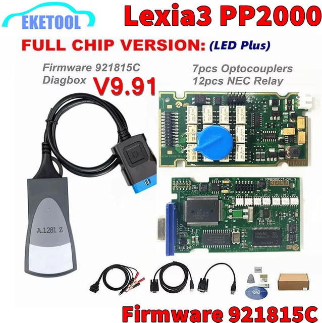 Lexia 3 PP2000 Update Full Chip Firmware 921815 C OBDII Codeleser Diagnosetool Scanner Diagbox V9.91 für Citroen und Peugeot - Bild 1
