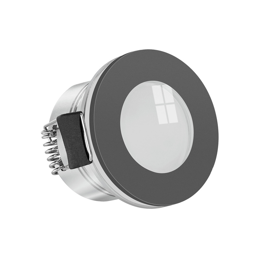 StarLED Mini-Einbaustrahler Sonne & Mond in Anthrazit, 3,3W LED-Einbauleuchte aus Aluminium mit IP44 Schutzart für Badezimmer und Außenbereiche - Bild 1
