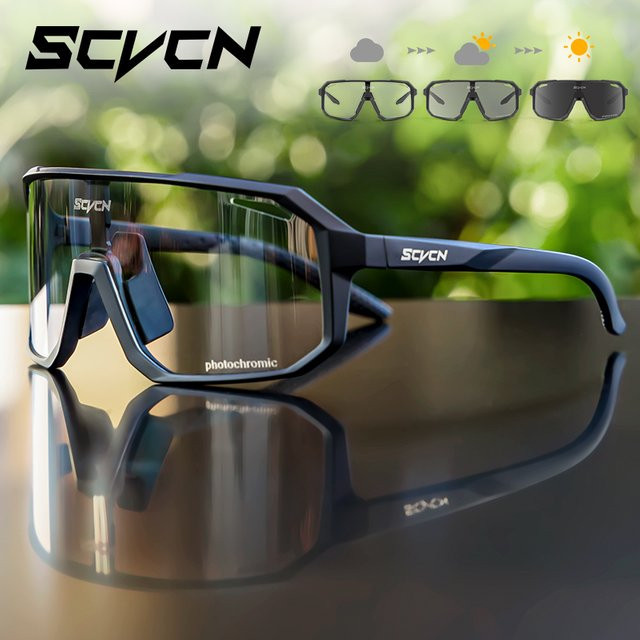 Scvcn Sportsonnenbrille, Unisex, Vollrand, Photochrome, Kunststoff - Bild 1