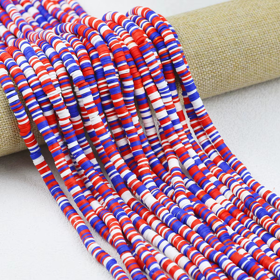 JHNBY Spacer Perlen, Rot Blau Weiß, Bunt, Unisex - Bild 2