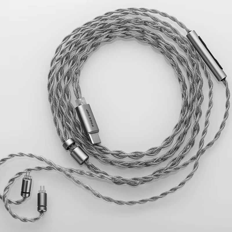 Moondrop FREE DSP USB-C-Kopfhörer-Upgrade-Kabel in Silber mit symmetrischem Audioausgang für In-Ear-Kopfhörer - Bild 2