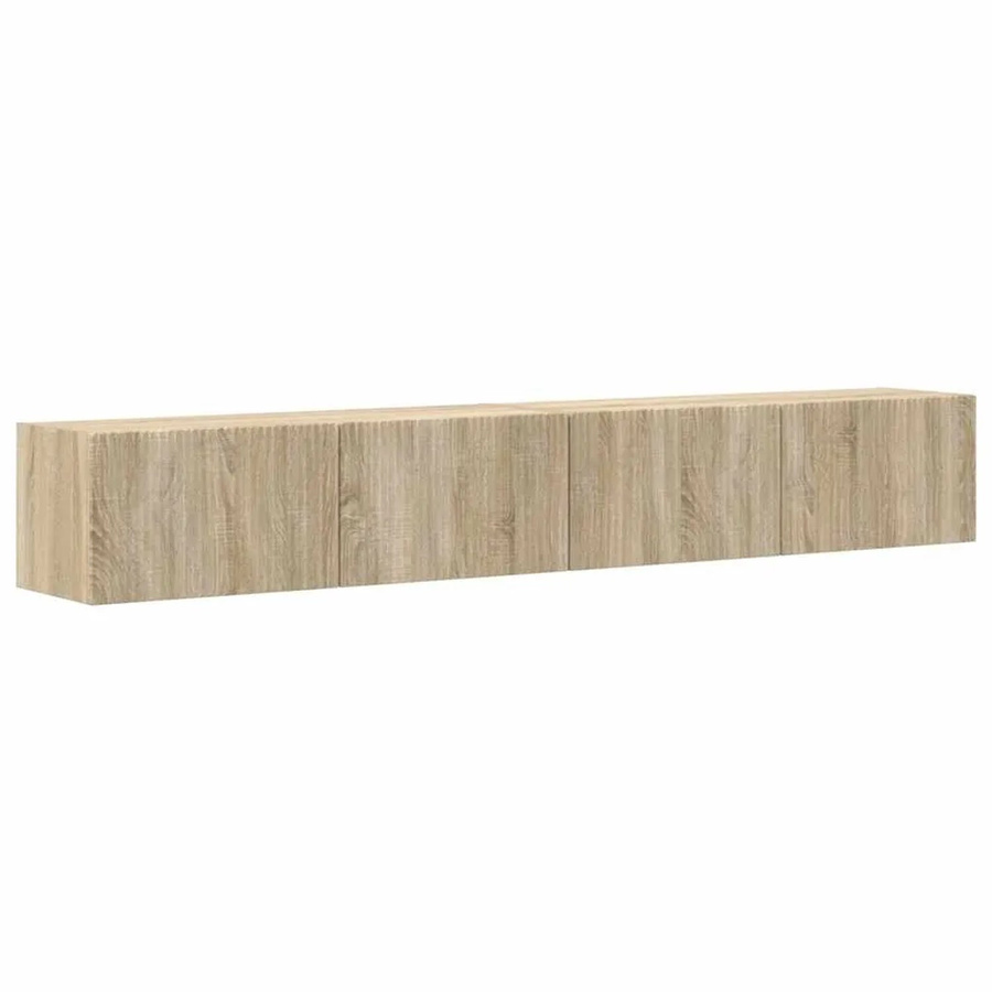 vidaXL TV-Wandschrank Set 2 Stück Sonoma Eiche Beige, B/T/H: 98 x 31 x 29,5 cm - Bild 2