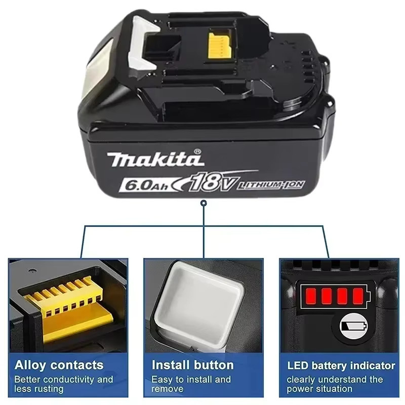 Makita Li-Ion Akku 18 V, 6,0 Ah, Schwarz - Bild 2