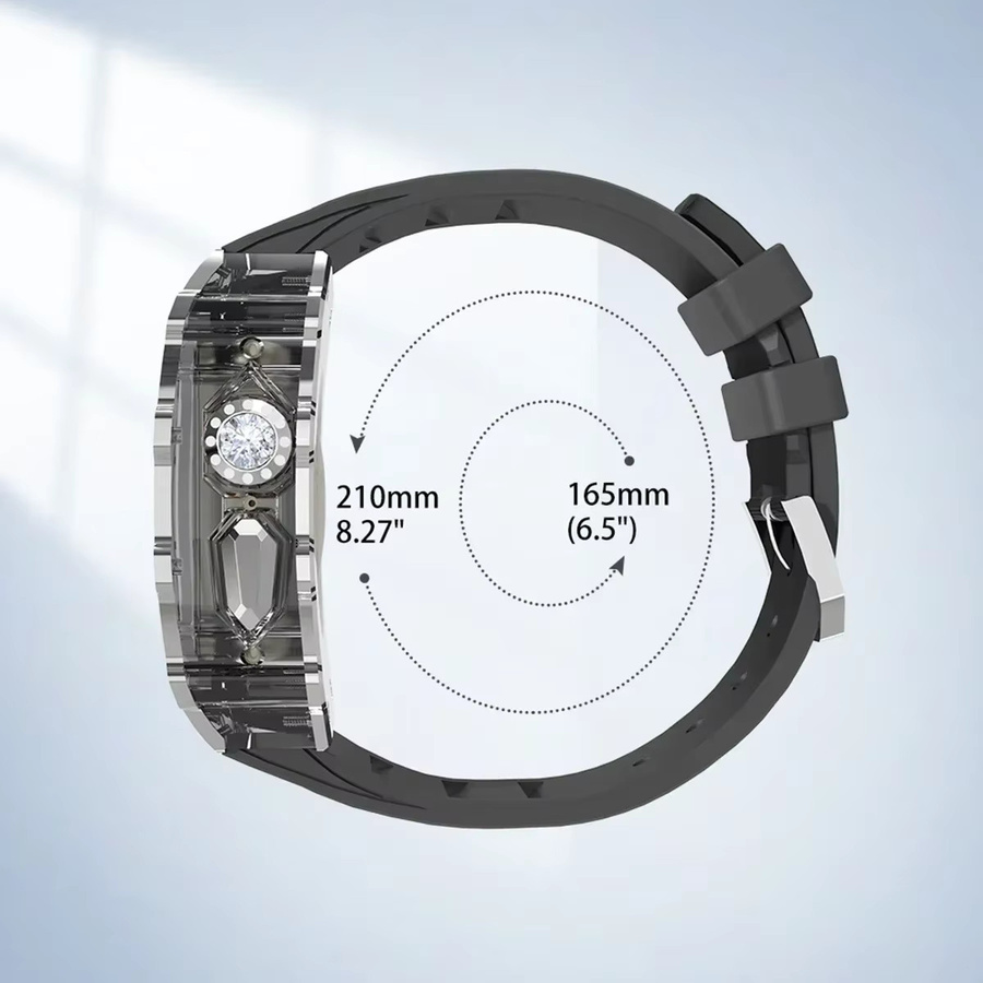 FancyWrist Modifikationskit für Apple Watch, Edelstahlgehäuse, Silber, Unisex - Bild 5