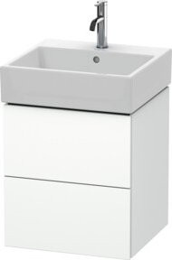 Duravit L-Cube Waschtischunterschrank wandhängend, Farbe: Weiß, B: 48,4 cm, T: 45,9 cm, H: 54,4 cm - Bild 1
