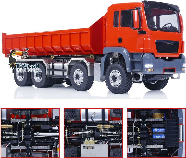 LESU MAN TGS 8*8 Hydraulischer Kipper, RC Roll-On/Off Kipper-LKW, 1:14, Funkferngesteuertes Kippfahrzeug - Bild 1