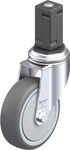Blickle Lenkrolle LKRA-PATH 101KF-11-EV15 in Grau mit Kunststoffrad und 100 mm Durchmesser für eine Tragfähigkeit von 120 kg - Bild 1