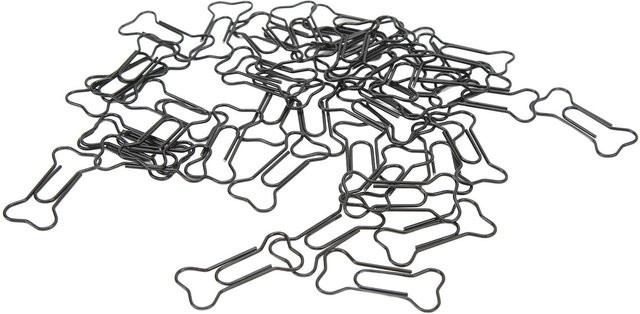 Igeteck Büroklammern in Hundeknochenform, schwarz, 45 Stück - Bild 1