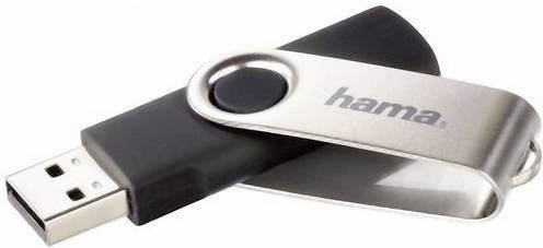 Hama USB-Stick Rotate USB 2.0 mit 128 GB in Schwarz/Silber - Bild 1