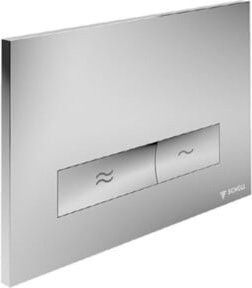 Schell WC-Betätigungsplatte Montus Konkav in Chrom, Dual-Flush Spülung, Breite: 23,0 cm, Höhe: 15,0 cm, Tiefe: 0,65 cm - Bild 1